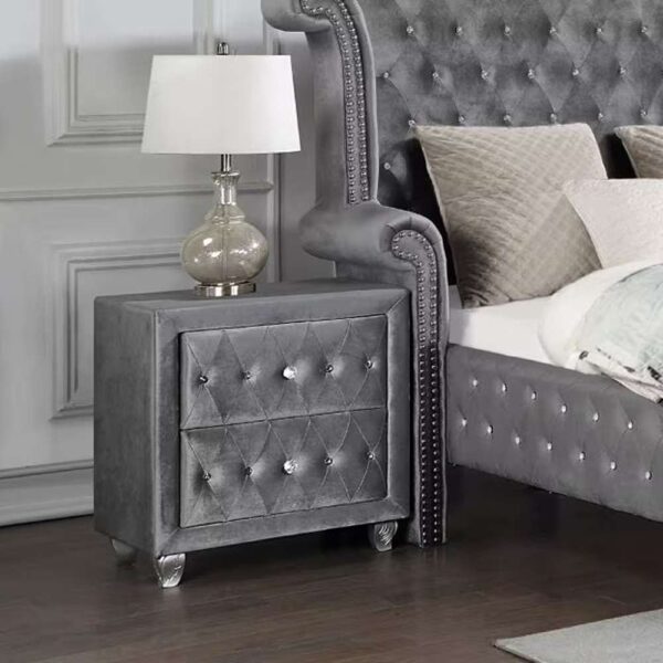 Deanna Gray 2-Drawer Rectangle Nightstand