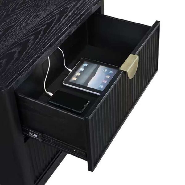 Brookmead Black 2-Drawer 28.25 in. W Nightstand