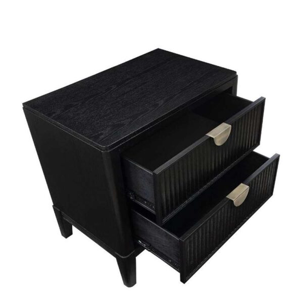 Brookmead Black 2-Drawer 28.25 in. W Nightstand