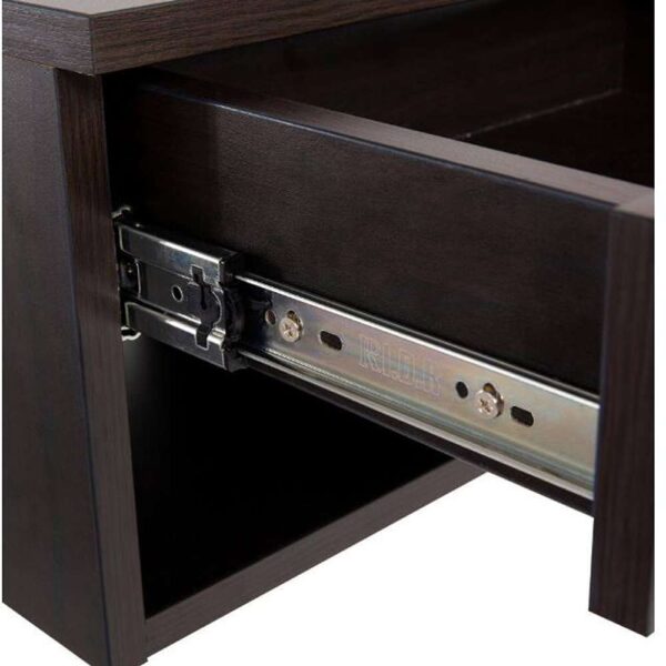Ettore 15.71 in. Mid-Century Modern Floating Wall Mounted Nightstand with Soft-Close Drawer and Cable Hole, Black